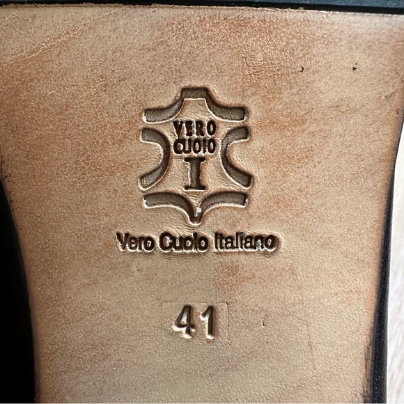 Super Varese Black Patent Leather Loafers Vero Cuoio Italiano Made In Italy - 41 - Picture 7 of 14